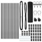 vidaXL Set di pali per recinzione Set di 2 Grigio Metallo 25 x 0.5 m