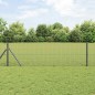 vidaXL Recinzione in Filo Saldato con 13 Pali Grigio 0.8x25 m in Acciaio