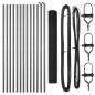 vidaXL Set di Pali per Recinzione Rivestito in PVC Set di 2 Grigio vidaXL Set di Pali per Recinzione Rivestito in PVC Set di 2 Grigio
