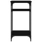 Tavolino Nero 40x30x75 cm in Legno Multistrato Tavolino Nero 40x30x75 cm in Legno Multistrato