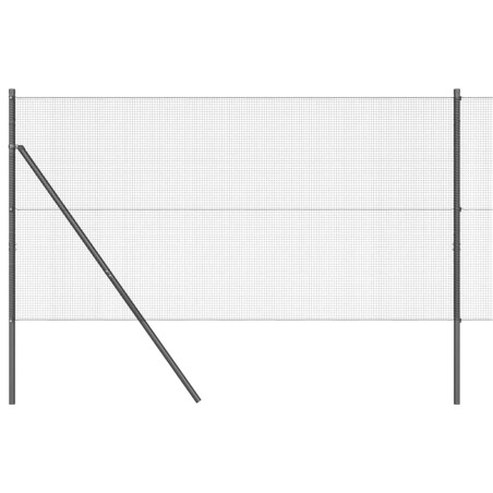 vidaXL Recinzione in Rete Saldature con 13 Post Grigio 1.4x25 m Acciaio