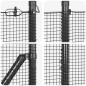 vidaXL Recinzione in Rete Saldature con 13 Post Grigio 1.4x25 m Acciaio