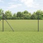 vidaXL Recinzione in Filo Saldato con 13 Post Grigio 1.4x25 m Acciaio