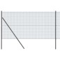 vidaXL Recinzione in Filo Saldato con 13 Post Grigio 1.4x25 m Acciaio
