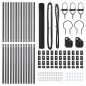 vidaXL Recinzione in Filo Saldato con 13 Post Grigio 1.4x25 m Acciaio