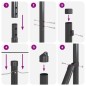 vidaXL Recinzione in Filo Saldato con 13 Post Grigio 1.4x25 m Acciaio