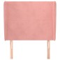Testiera ad Orecchio Rosa 103x23x118/128 cm in Velluto Testiera ad Orecchio Rosa 103x23x118/128 cm in Velluto