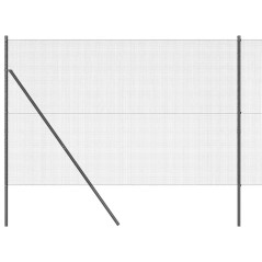vidaXL Recinzione in rete saldata con 13 pali Grigio 1.6x25 m Acciaio