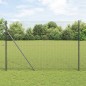 vidaXL Recinzione in rete saldata con 13 pali grigia 1.4x50 m in acciaio