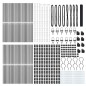vidaXL Recinzione in rete saldata con 13 pali Grigio 1x100 m Acciaio vidaXL Recinzione in rete saldata con 13 pali Grigio 1x100 m Acciaio