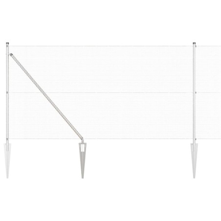 vidaXL Set di Pali per Recinzione Set di 2 Acciaio zincato 10 x 1 m