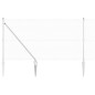 vidaXL Set di Pali per Recinzione Set di 2 Acciaio zincato 10 x 1 m