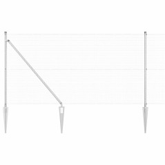 vidaXL Set Pali Recinzione 10 x 1 m Set di 2 Acciaio Galvanizzato