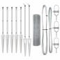 vidaXL Set di Pali di Recinzione Set di 2 Acciaio Zincato 10 x 1 m