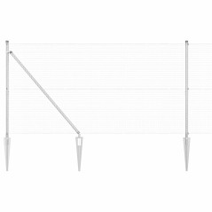 vidaXL Recinzione in Rete Saldato con 7 Picchetti 1.2x10 m Acciaio Galvanizzato