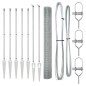 vidaXL Recinzione in Filo Saldato con 7 Pali a Picchetto 1.4x10 m Acciaio Galvanizzato