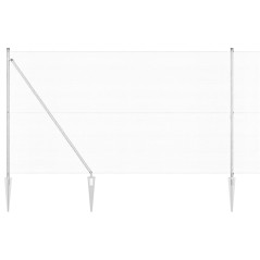 vidaXL Recinzione Filo Saldato con 7 Post Punta 1.5x10 m Acciaio Zincato