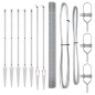 vidaXL Set di Pali di Recinzione 2 Pali Acciaio Zincato 10 x 1.5 m