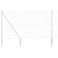 vidaXL Recinzione in Filo Saldato con 7 Pali a Picco 1.6x10 m Acciaio Galvanizzato