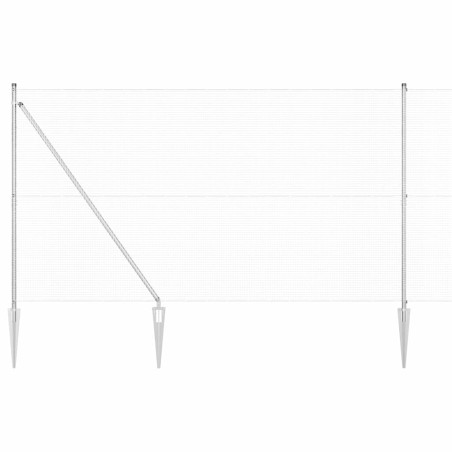 vidaXL Recinzione in Filo Saldato con 7 Pali a Picco 1.6x10 m Acciaio Galvanizzato