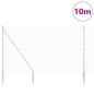 vidaXL Recinzione in Filo Saldato con 7 Pali a Picco 1.6x10 m Acciaio Galvanizzato