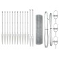 vidaXL Set di Pali per Recinzione Set di 2 Acciaio zincato 25 x 0.5 m