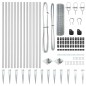 vidaXL Set di Pali per Recinzione Set di 2 Acciaio zincato 25 x 0.5 m
