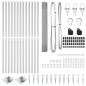 vidaXL Recinzione in Filo Saldato con 13 Picchetti da 1.4x25 m in Acciaio Galvanizzato
