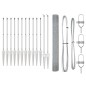 vidaXL Recinzione in Filo Saldato con 13 Pali a Punta 1.4x25 m in Acciaio Galvanizzato