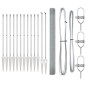 vidaXL Recinzione in Filo Saldato con 13 Pali a Punta 1.5x25 m in Acciaio Galvanizzato