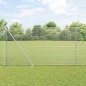 vidaXL Recinzione in Rete Saldato con 13 Pali a Punta 1.6x25 m Acciaio Zincato