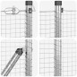 vidaXL Recinzione in Rete Saldato con 13 Picchetti da Terra 0.4x50 m Acciaio Galvanizzato