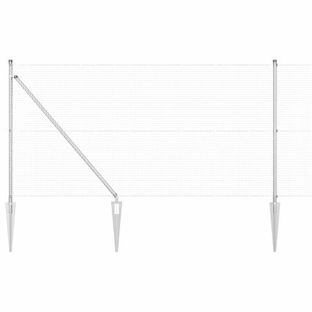 vidaXL Recinzione in Rete Saldato con 13 Picchetti 1x50 m Acciaio Galvanizzato