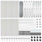vidaXL Recinzione in filo saldato con 13 pali a picchetto 0.6x100 m in acciaio galvanizzato