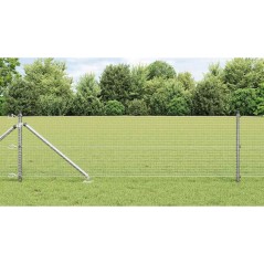 vidaXL Recinzione in Filo Saldato con 13 Picchetti di Supporto 0.6x100 m in Acciaio Galvanizzato