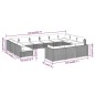 Set Divani da Giardino 13 pz con Cuscini in Polyrattan Grigio Set Divani da Giardino 13 pz con Cuscini in Polyrattan Grigio