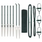 vidaXL Set di pali per recinzione Set di 2 Verde Metallo 10 x 0,5 m