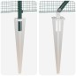 vidaXL Recinzione in Filo Saldato con 7 Picchetti Verde 0.6x10 m Acciaio