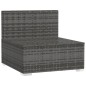 vidaXL Divano a 3 Posti con Cuscini in Polyrattan Grigio vidaXL Divano a 3 Posti con Cuscini in Polyrattan Grigio