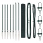 vidaXL Set Pali per Recinzione Set di 2 Verde Metallo rivestito in PVC