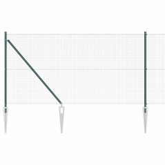 vidaXL Set di Pali per Recinzione Set di 2 Verde