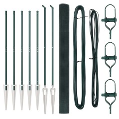 vidaXL Recinzione in Filo Saldato con 7 Picchetti Verde 1.6x10 m Acciaio