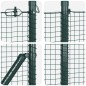 vidaXL Recinto in Filo Saldato con 13 Poste a Picchetto Verde 0.4x25 m Acciaio