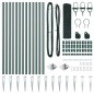 vidaXL Set di Pali di Recinzione Set di 2 Verde Metallo 25 x 0.5 m vidaXL Set di Pali di Recinzione Set di 2 Verde Metallo 25 x 0.5 m