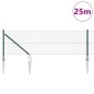 vidaXL Recinzione in Filo Saldato con 13 Pali a Picco Verde 0.8x25 m Acciaio