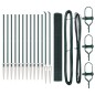 vidaXL Set di Pali di Recinzione Set di 2 Verde Metallo e PVC 25 x 1 m vidaXL Set di Pali di Recinzione Set di 2 Verde Metallo e PVC 25 x 1 m
