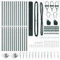 vidaXL Recinzione in rete saldata con 13 pali a picco Verde 1.2x25 m Acciaio