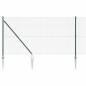 vidaXL Recinzione in Filo Saldato con 13 Picchetti Verde 1.2x25 m Acciaio
