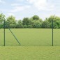 vidaXL Recinzione in Filo Saldato con 13 Pali a Picchetto Verde 1.4x25 m Acciaio