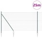 vidaXL Recinzione in Filo Saldato con 13 Pali a Picchetto Verde 1.4x25 m Acciaio